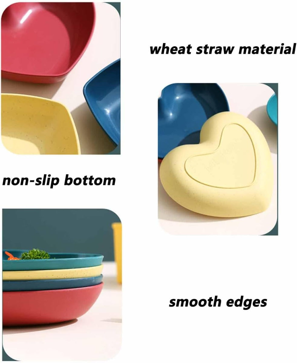 Set 10 Piatti Piatto Forma Di Cuore Riutilizzabili Multifunzione Plastica Cucina