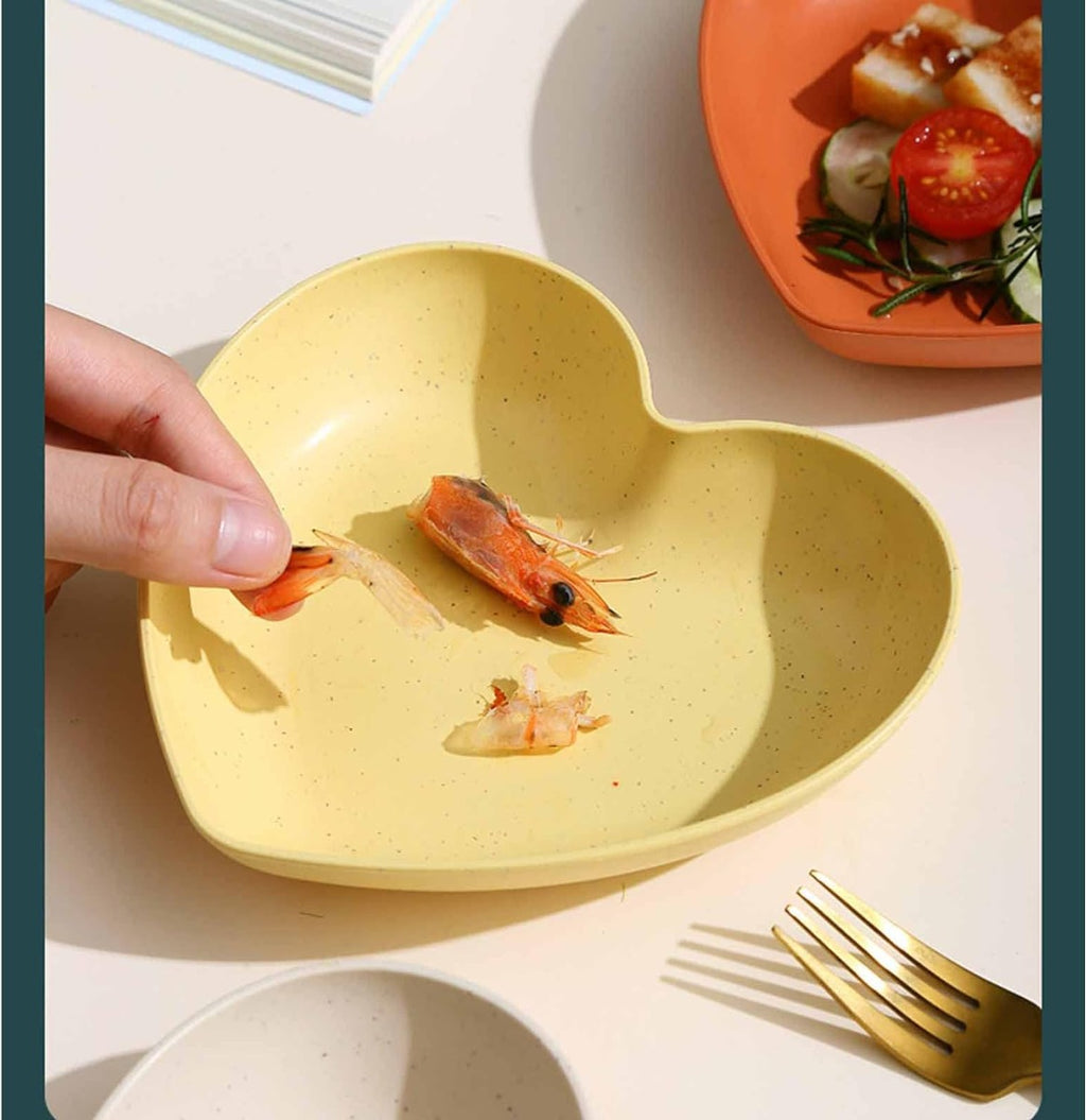 Set 10 Piatti Piatto Forma Di Cuore Riutilizzabili Multifunzione Plastica Cucina