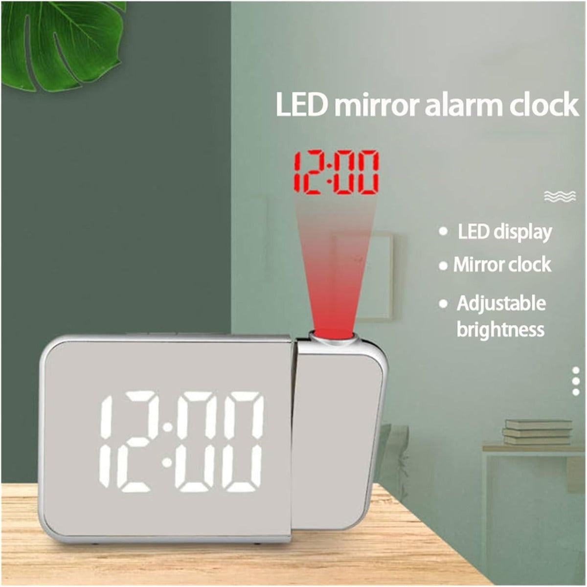 Orologio da Proiezione Digitale LED – Sveglia con Rotazione 180°