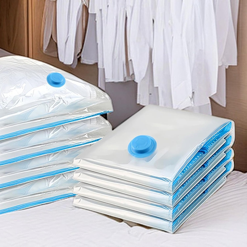 Set 20 Sacchetti Sottovuoto da Viaggio con Pompa – Salvaspazio per Abiti e Biancheria