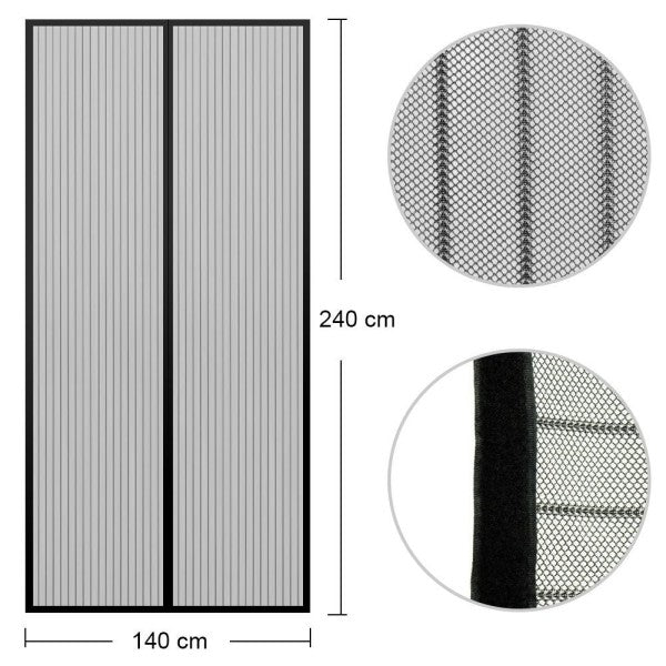 Zanzariera magnetica 140x240 cm zanzariera universale porta finestra