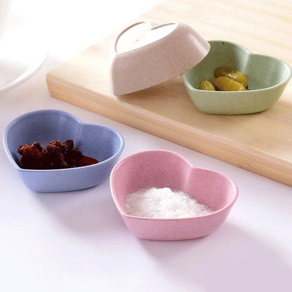 Set 10 Piatti Piatto Forma Di Cuore Riutilizzabili Multifunzione Plastica Cucina