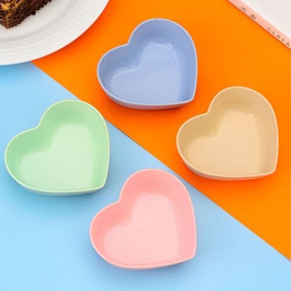 Set 10 Piatti Piatto Forma Di Cuore Riutilizzabili Multifunzione Plastica Cucina
