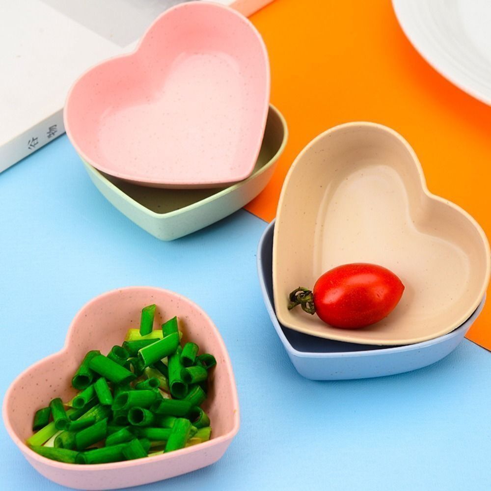Set 10 Piatti Piatto Forma Di Cuore Riutilizzabili Multifunzione Plastica Cucina